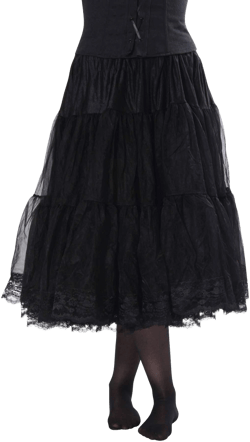 Malco Modes Men's Tea-Length Chiffon Crinoline Petticoat Underskirt with