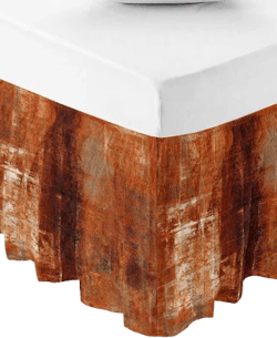 Burnt Orange Adjustable Elastic Bed Skirt