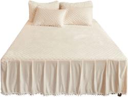 Liferevo Luxury Velvet Bed Skirt
