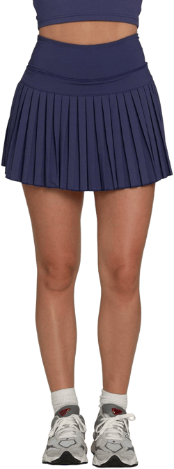 Gold Hinge High Waist Pleated Tennis Skirt