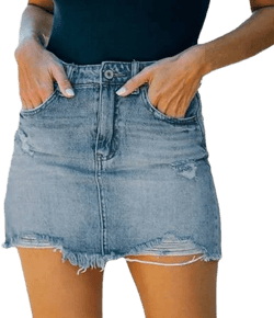 Riforla Women's Sexy Denim Waist Skirt