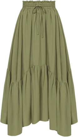 Scarlet Darkness Women's High Waist Renaissance Maxi Skirt with Pockets