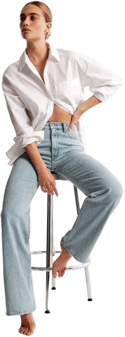 Abercrombie & Fitch Women's High Rise 90s Relaxed Jean