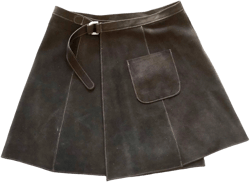 Suede Wrap Skirt