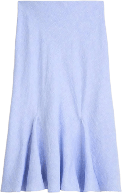 J.Crew Women's Gwyneth Linen Flounce-Hem Slip Skirt