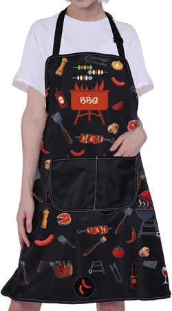 CMNIM Funny Grilling Apron for Women - BBQ Apron with Gifts for BBQ Lovers