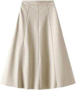 SUNYUESTAR Women's Vintage High Wiast Faux Leather Skirt