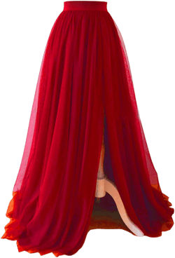 EllieHouse Split Long Floor Tulle Skirt