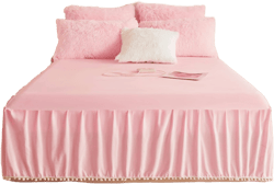 Pom Pom Velvet Bed Skirt