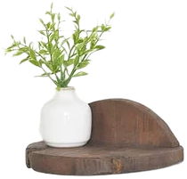 Single Floating Wood Shelf