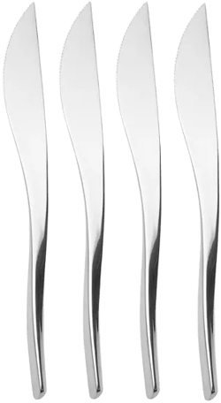 Nambe Anna Stainless Steak Knives, Set of 4