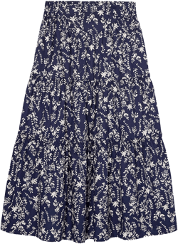 Women's Tiered Ruffle Midi Skirt