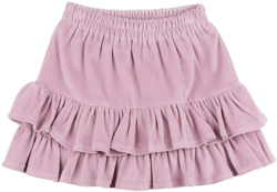 Frill Velvet Mini Skirt