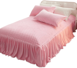 LIFEREVO Luxury Velvet Bed Skirt