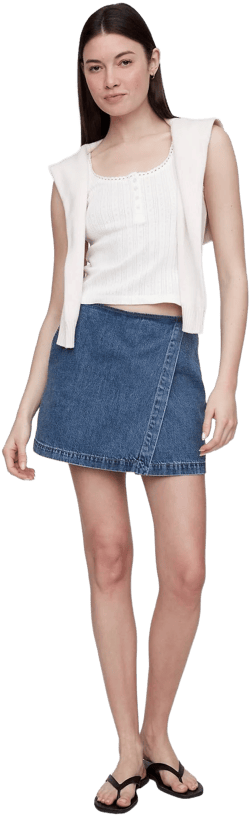 Gap Women's Denim Wrap Skort