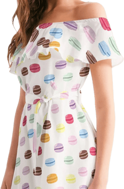MadisonLydiaDesigns Off-Shoulder Macaroon Dress