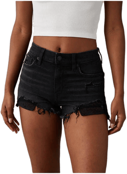Ae Next Level Women's High-Waisted Destroyed Denim Shorts