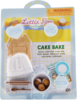 Lottie Cake Bake Doll Outfit Set with Accessories for Cooking Play