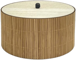 At Home Found & Fable Lidded Bamboo Storage Box