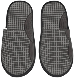 Goofa Vinyl Records Pattern Plush Furry Slippers
