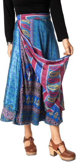 Mexicali Blues Silk Wrap Skirt