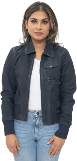 Infinity Leather Women's Ma-1 Varsity Jacket