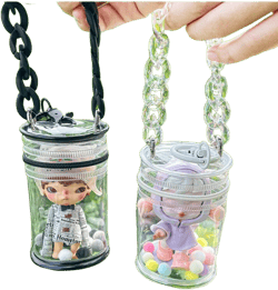 Transparent PVC Blind Box Doll Storage Box Keychain Dustproof Bag Mysterious Box Doll Storage Manager Bubble Matt Doll Organizer