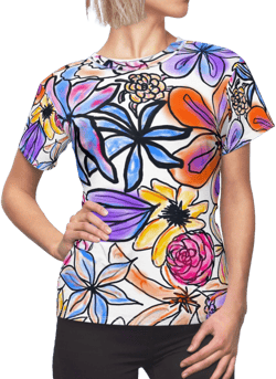 Floral All Over Print Tee Shirt