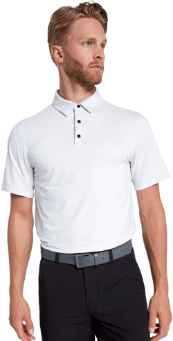 VRST Men's Heather Mesh Golf Polo