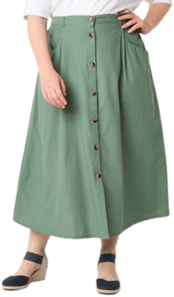 St. John's Bay Women's Midi A-Line Skirt