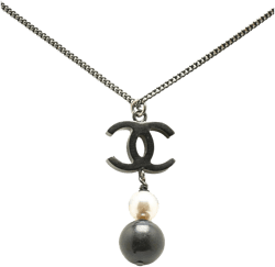 CHANEL Women's CC Faux Pearl Pendant Necklace (2014)