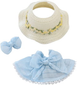 TOU-BEGUIN Clothes for Dolls Accessories Kawaii Hat Skirt Outfit Set 3 Pieces for 15cm 17cm Doll Suit
