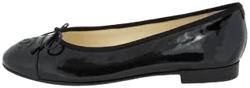 CHANEL Women's Patent Leather Ballet Flats