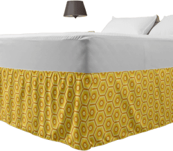 Lunarable Hexagon Print Bed Skirt