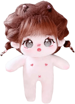 niannyyhouse 20cm Plush Doll Caramel Girl Humanoid Stuffed Body no Attribute 8in Normal Body Wearable Clothing Dress Up Gifts
