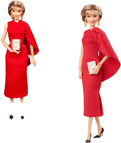 Barbie Signature Inspiring Women Isabel Allende Collectible Doll in Red Dress &#38; Book Accessory &#38; Pet