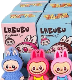 24 Pcs Labubu Blind Box Figure Doll Pvc Small Pendant Keychain Cute
