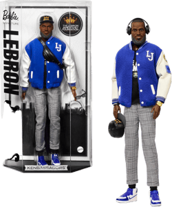 Barbie Signature Lebron James Kenbassadors Doll Collectible with Varsity Bomber Jacket Outfit & Accessories Including Headphones, Sunglasses, & More