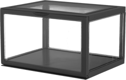MECCANIXITY Black Acrylic Display Case, 10x8x6inch, Doll Storage Box, Assemble Dustproof Storage Organizer Showcase for Collectibles Action Figures