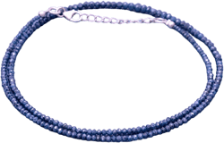 Blue Diamond Beaded Necklace