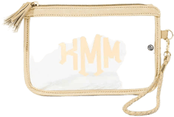 Monogrammed Stadium Wristlet