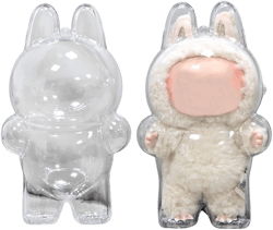 Protective Cover for LABUBU Plush Figure Doll Plastic Protective Cover for LABUBU The Monsters Figure Keychain