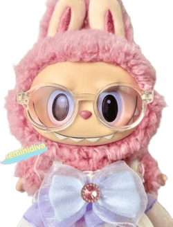 Labubu sunglasses, gradient lilac pink