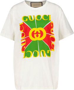 Gucci Women's Logo Printed Cotton T-Shirt