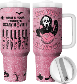 Amazon.com | Equoza Cute Tumbler with Lid and Straw 40oz Travel Coffee Mug Halloween Ghostface Decoration Horror Gift Double Wall Vacuun Insulated Cup Funny Tumbler for Women Men (Pack of 1): Tumblers & Water Glasses