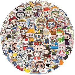 120 pcs Cartoon Stickers for Labubu, Cool Stickers for Labubu Waterproof Vinyl Decal for Teen Water Bottler Sticker Adult Girl Laptop Skateboard
