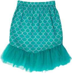 RuffleButts Scallop Mermaid Tail Skirt Cover-Up