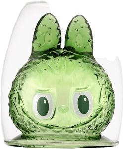 The Monsters Labubu Cheers Double-walled Glass Cup Green Relax | US Seller | Double Walled