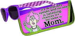 Spoontiques Aunty Acid Mom Sunglasses with Coordinating Soft Sunglass Case Women's