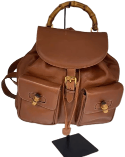 GUCCI backpack rucksack leather Brown